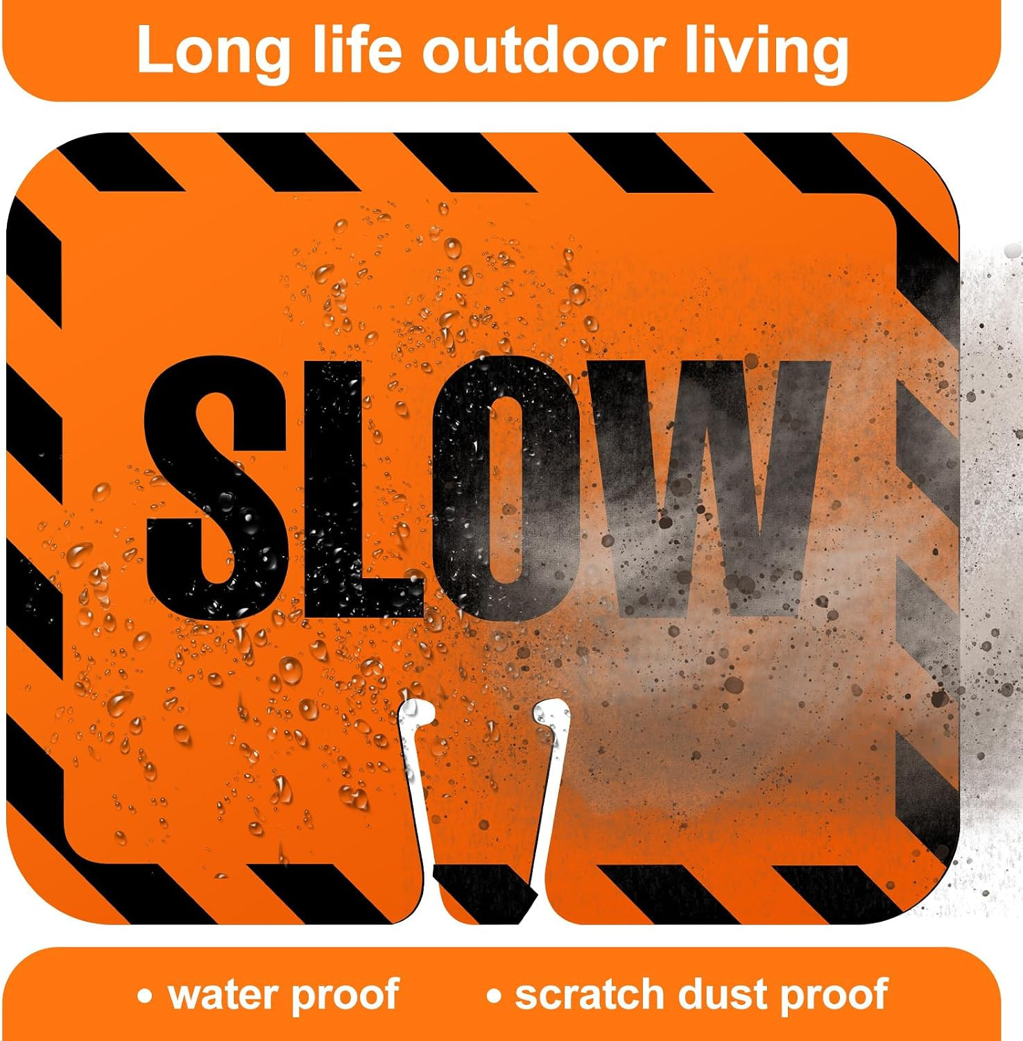 Pcs Slow Traffic Cone Signs, 12.6 x 10.4 Inch Slow Down Signs Road Traffic 3