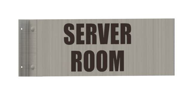 Server Room Sign -Two-Sided/Double Sided Projecting, Corridor-REF24-1027