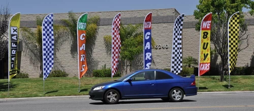 Zero 0% Finance Auto Dealership Advertising Feather Banner Swooper Flag Sign…