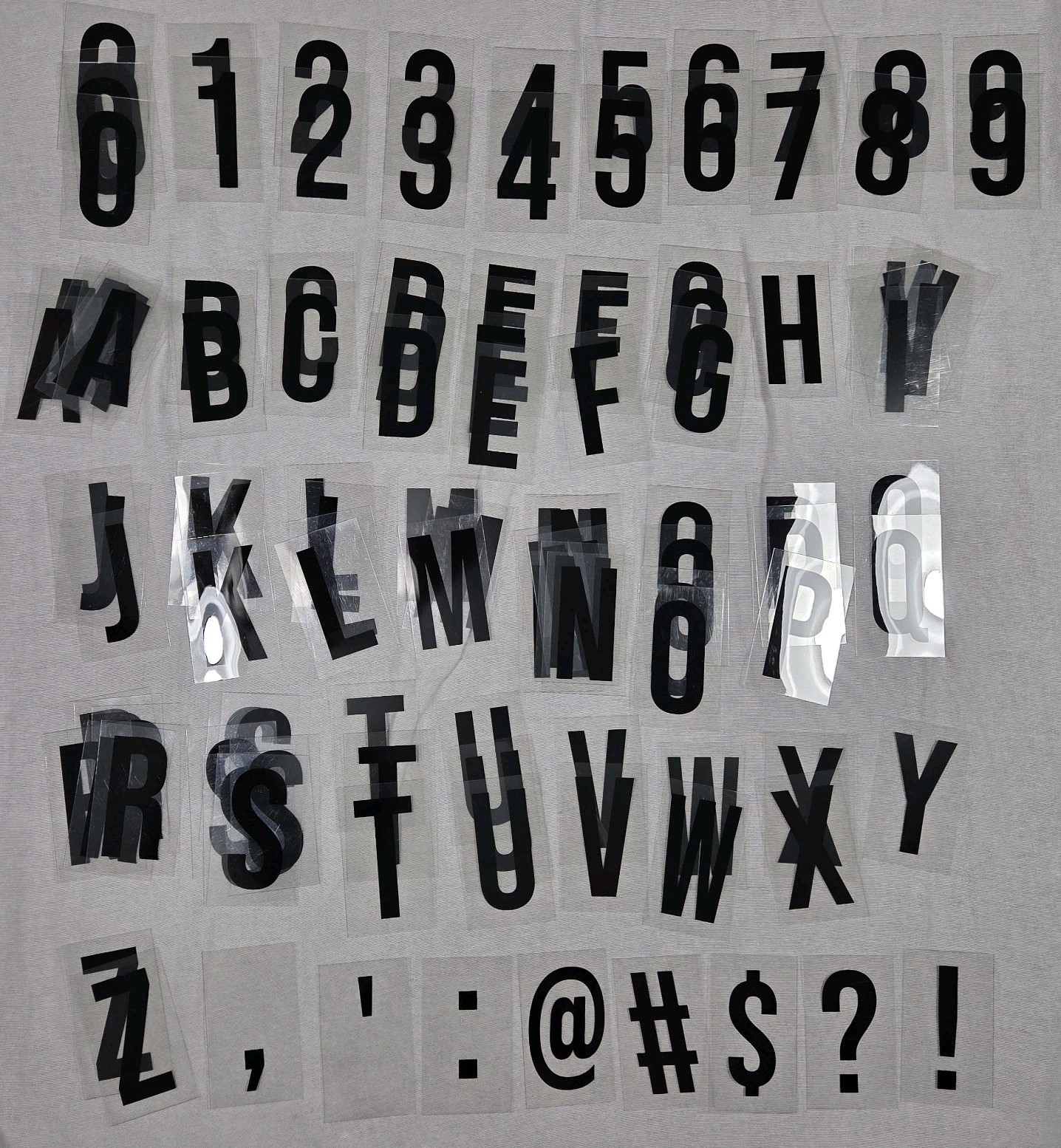 119 Plastic Marquee Replacement Letters Numbers Black Outdoor Sign 3×5 Complete