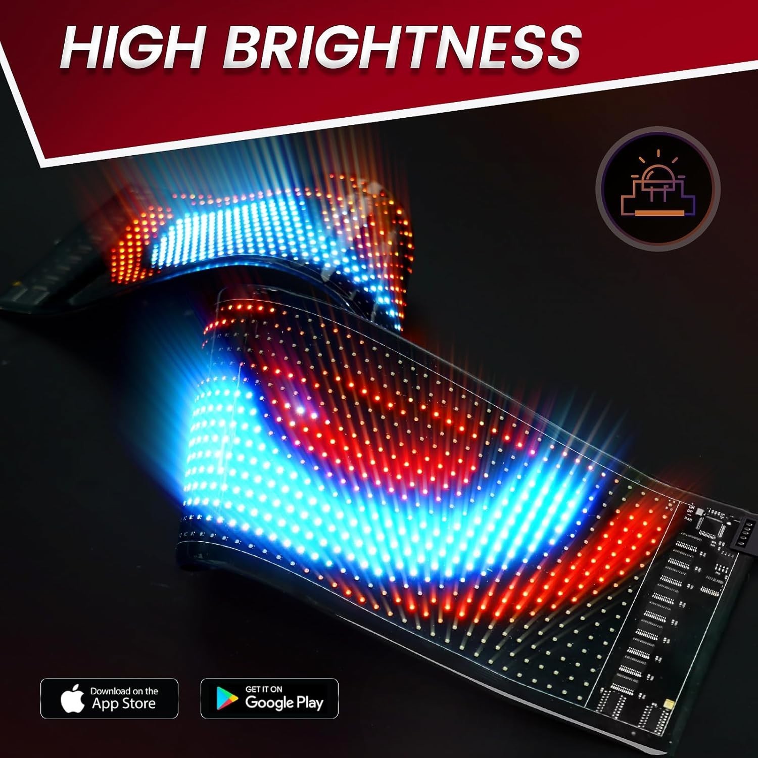 Bright Multiple Programmable LED Sign, 23”x5” Full Color Scrolling LED Sign…