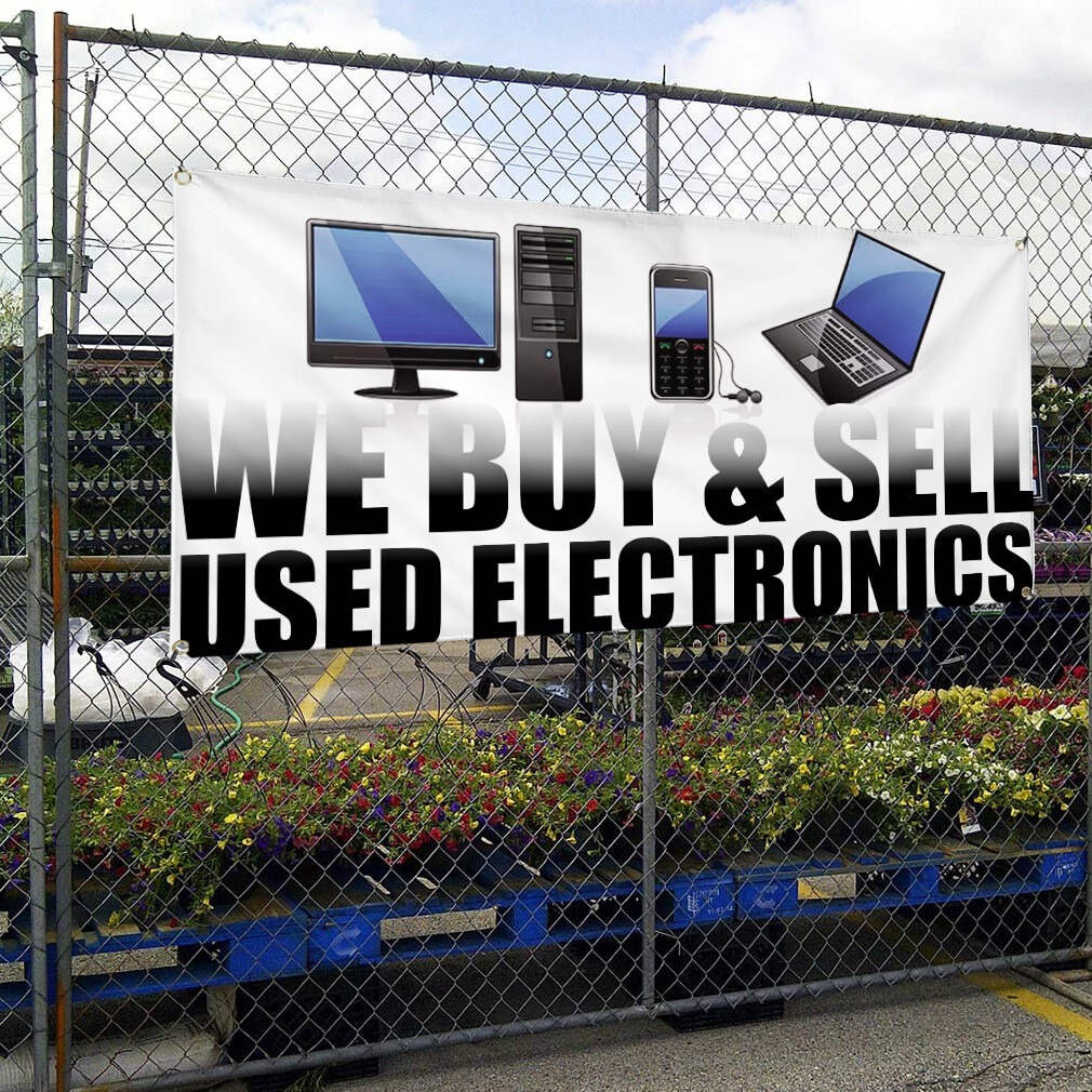 Vinyl Banner Multiple Sizes We Buy & Sell Used Electronics Business Outdoor