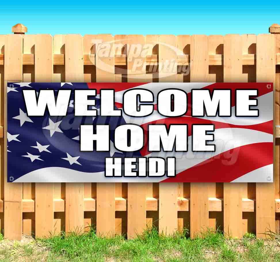 WELCOME HOME CUSTOMIZE NAME Advertising Vinyl Banner Flag Sign Many Sizes USA