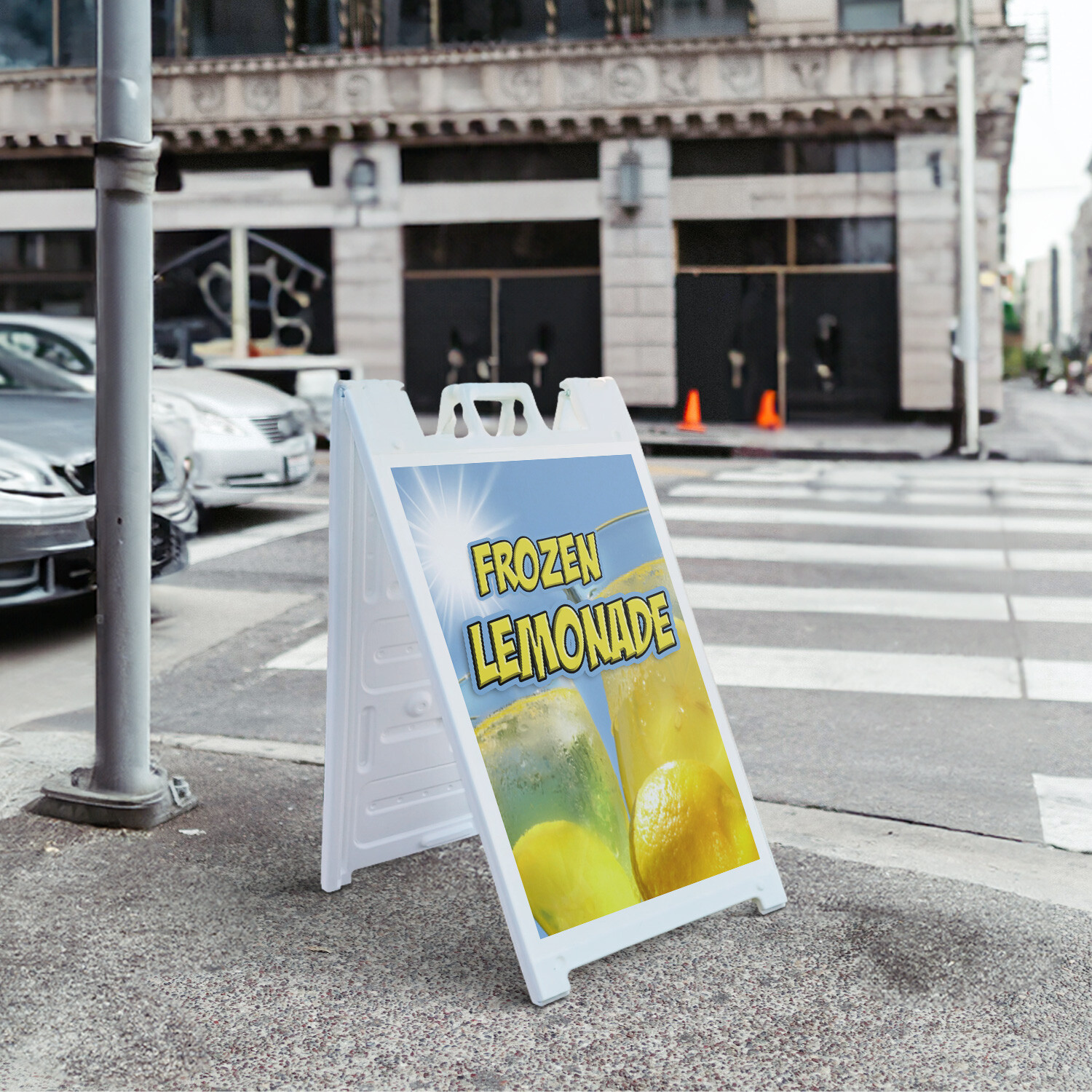 A-frame Sidewalk Frozen Lemonade 24″ x 36″ Double Sided A-Frame Sidewalk Sign