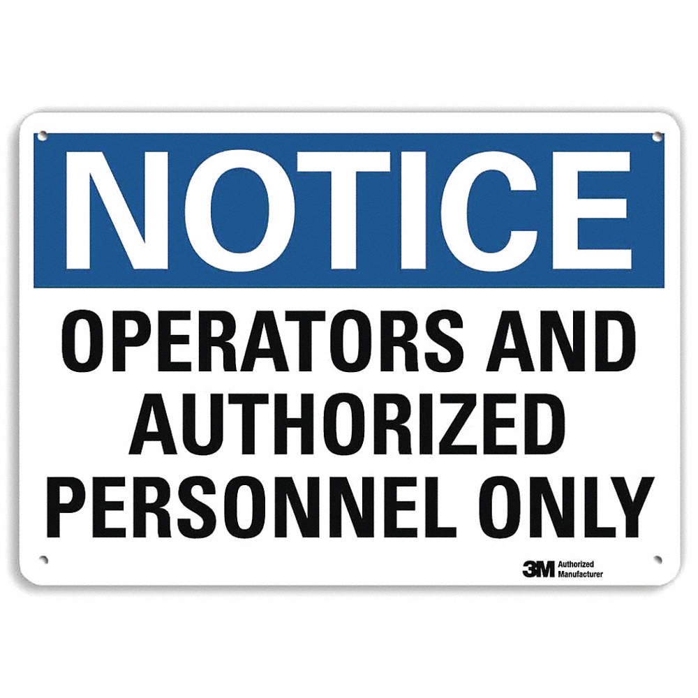 LYLE U5-1437-RA_10X7 Notice Sign,7 in x 10 in,Aluminum 34JU65