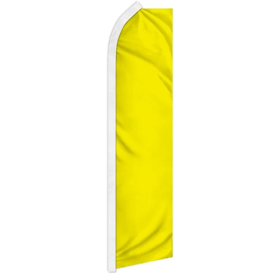Yellow Swooper Flutter Feather Advertising Blank Solid Color Banner Flag