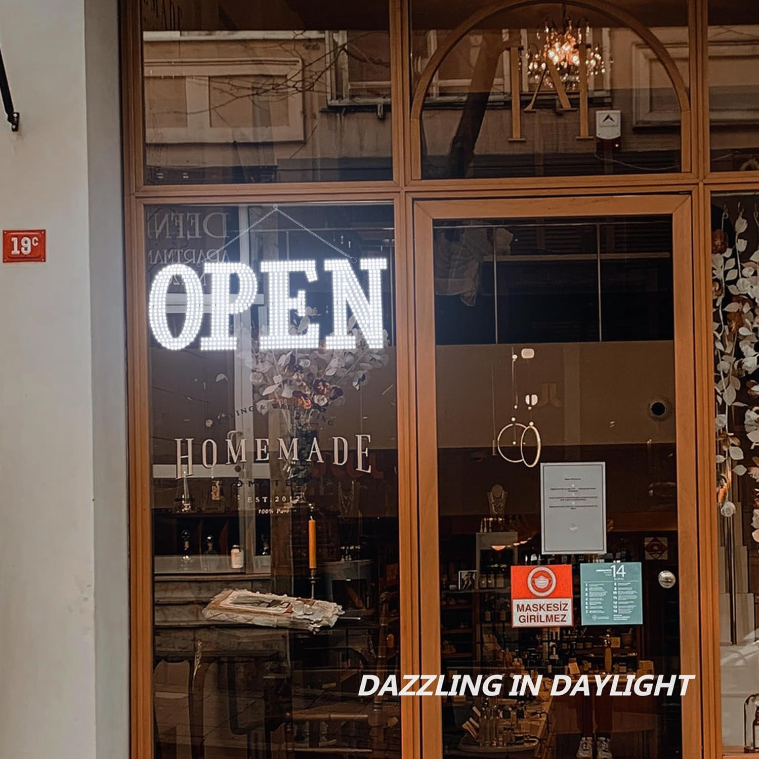 Open Signs for Business,30X10 Inch Ultra Bright Open Sign Led for Window Wall Do