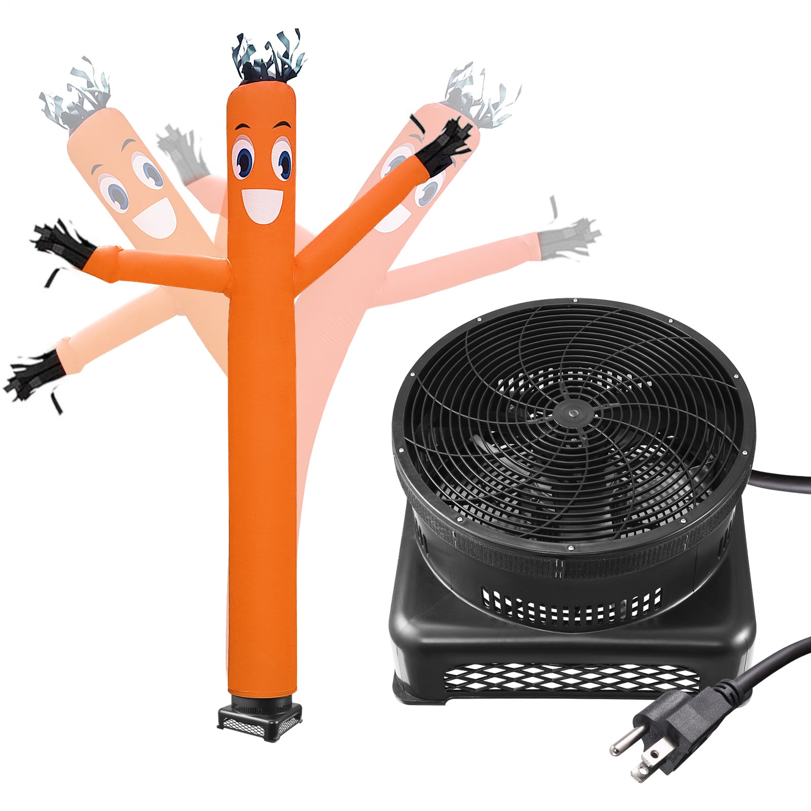 20′ Orange Wind Dancer Air Puppet Sky Wavy Man Dancing Inflatable Tube + Blower