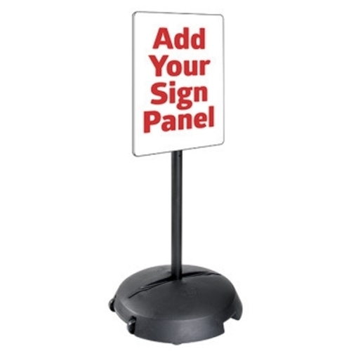 TIP N ROLL PORTABLE SIDEWALK SIGN STAND PEDESTAL BASE AND POST KIT FOR SIGNS