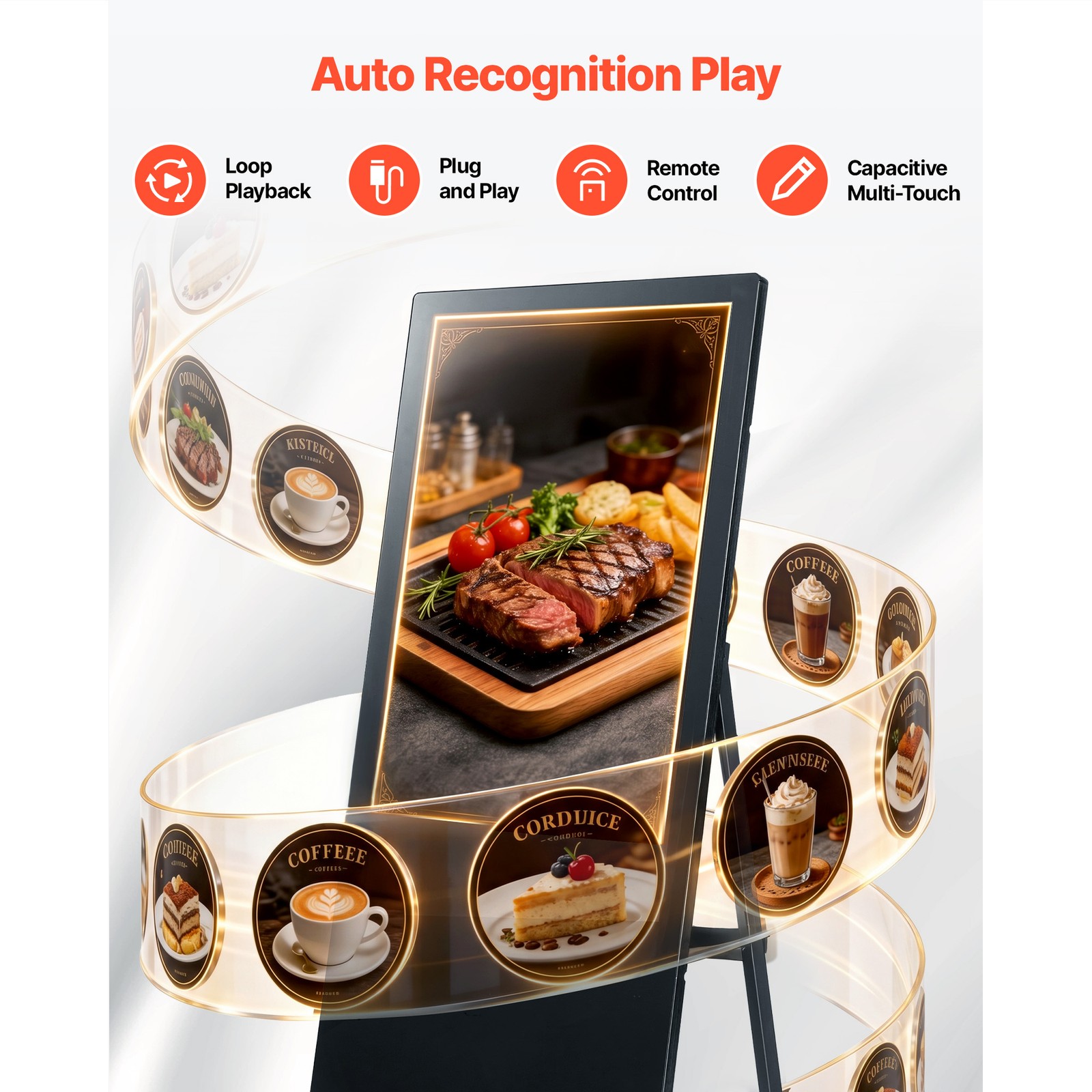 Uimoso 32in Indoor Digital Signage Floor Stand Advertising Display LCD Screen