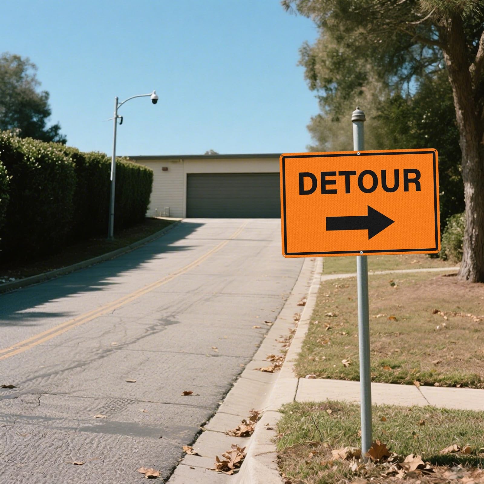 2 Pack 12×18 Inch Reflective Aluminum Detour With Right Arrow Traffic Sign