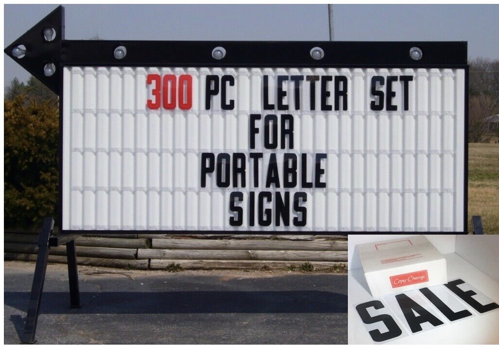 8″ Flexible Plastic Marquee Sign Letters for Outdoor Changeable Signs Condensed