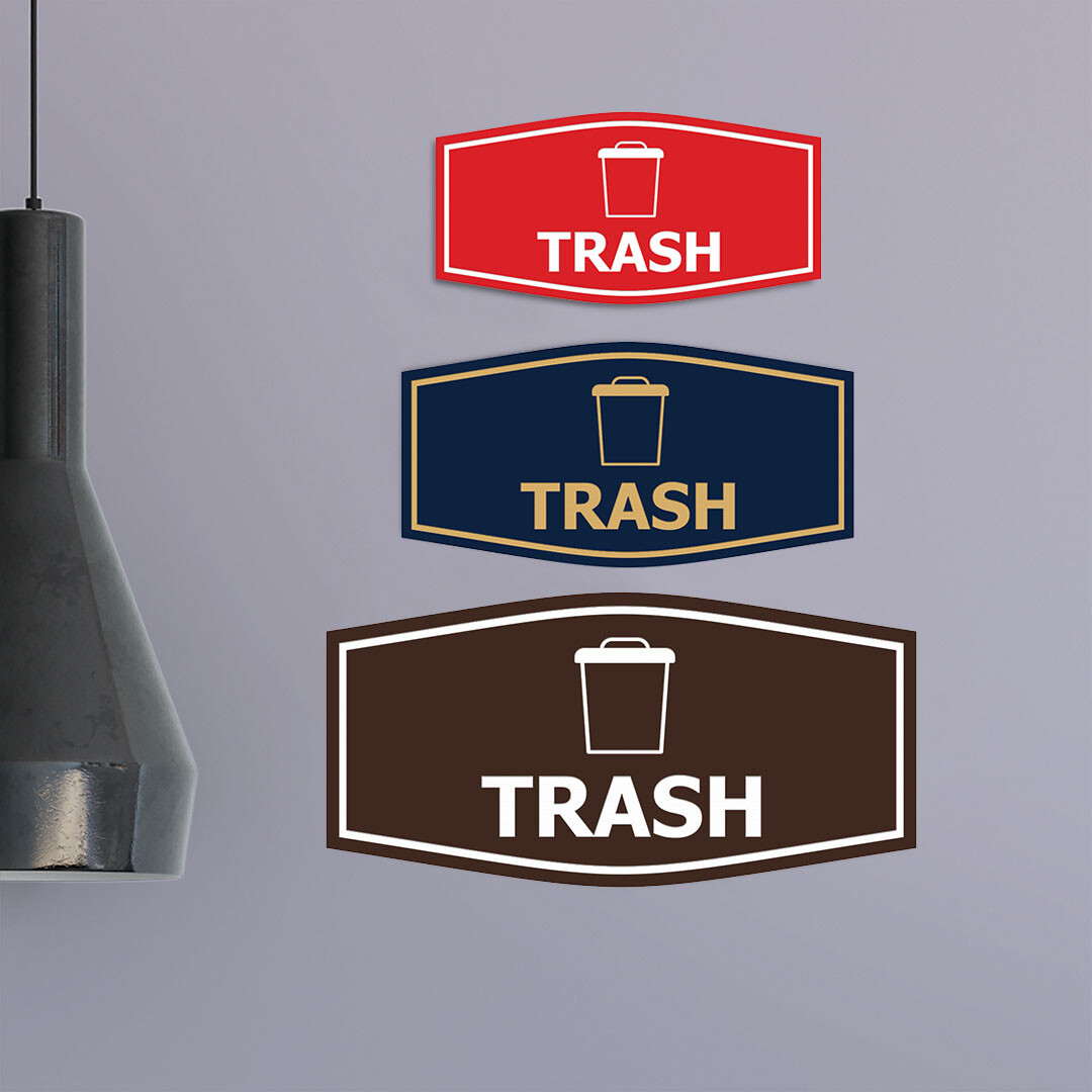Fancy Trash Wall or Door Sign