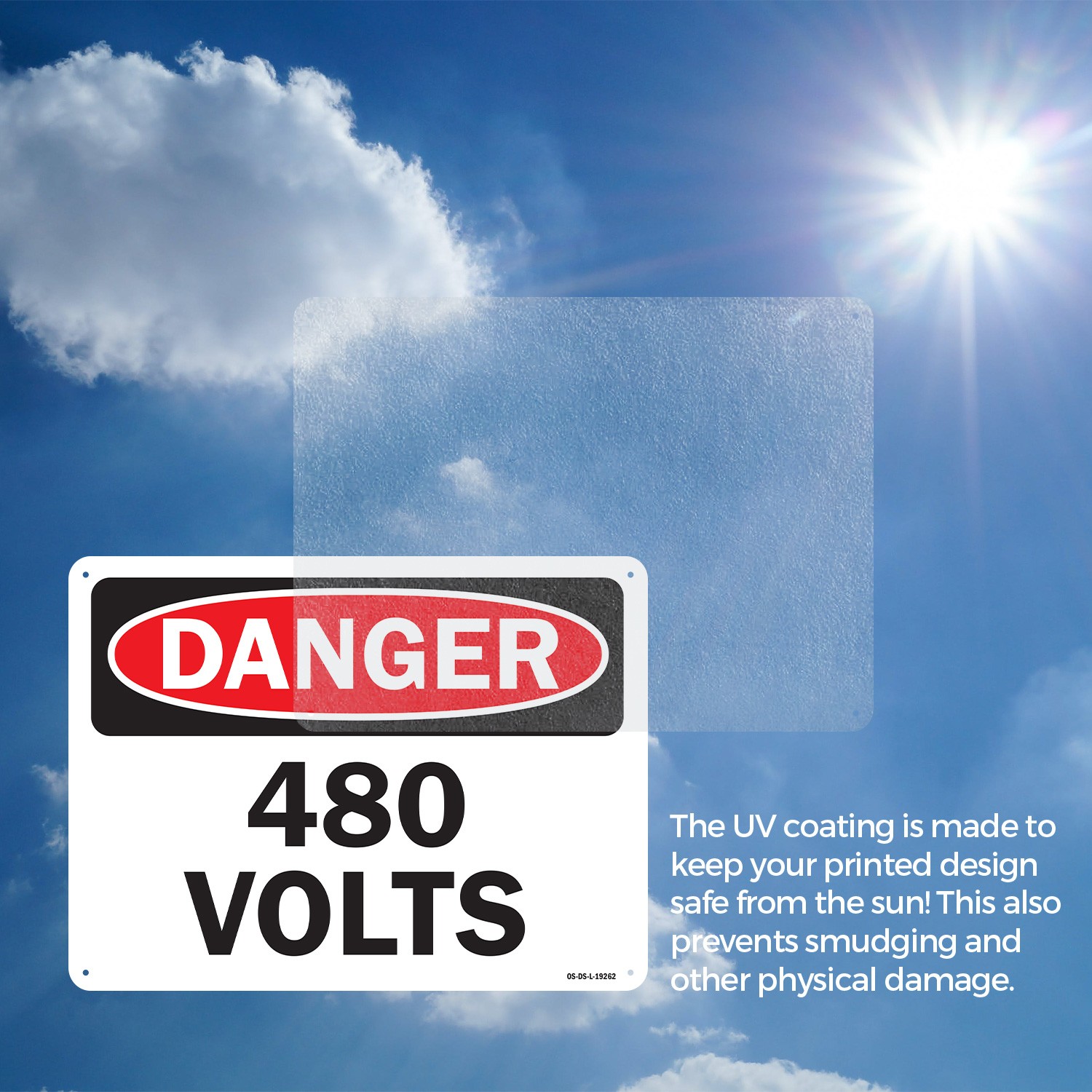 480 Volts OSHA Danger Sign Metal, Plastic, Or Decal – 5 or 10 Pack