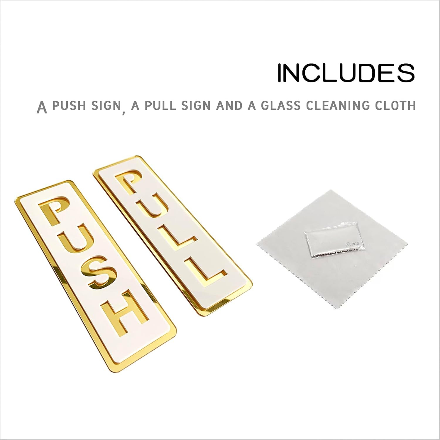 Push Pull Door Sign, Vertical,Double Layer Acrylic,Three-Dimensional,Indoor Outd