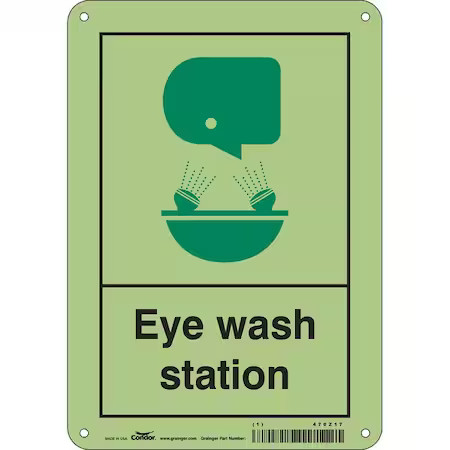 Condor 470Z17 Eye Wash Station, 7 In W X 10 In H, Horizontal Rectangle,