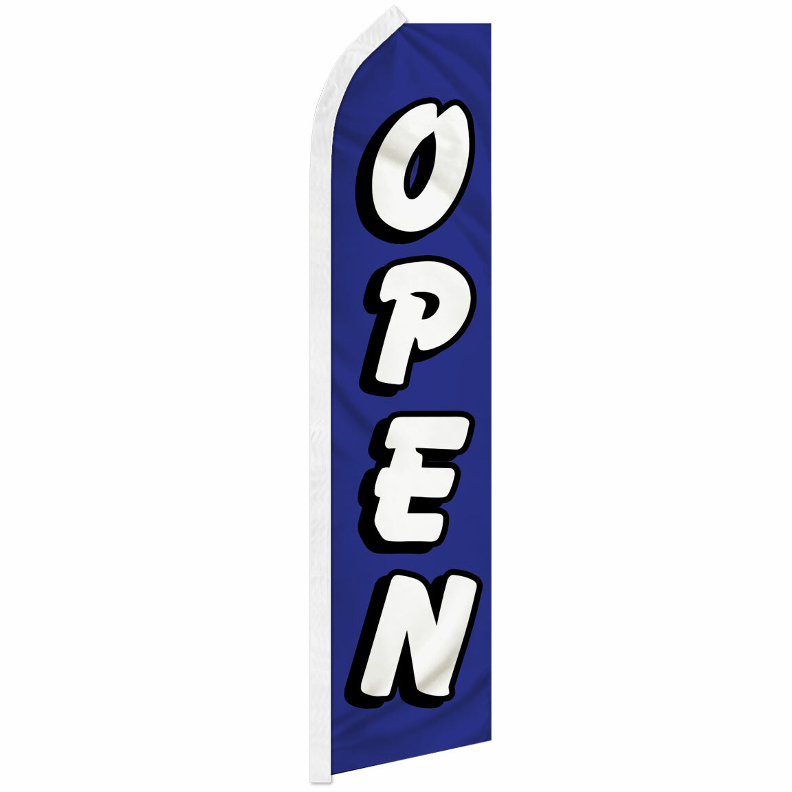 Open Swooper Feather Flutter Advertising Flag Red Blue/White
