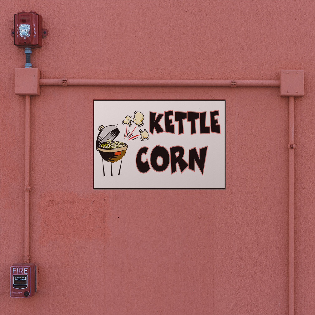 Decal Stickers Kettle Corn Restaurant Food Bar Vinyl Store Sign Label