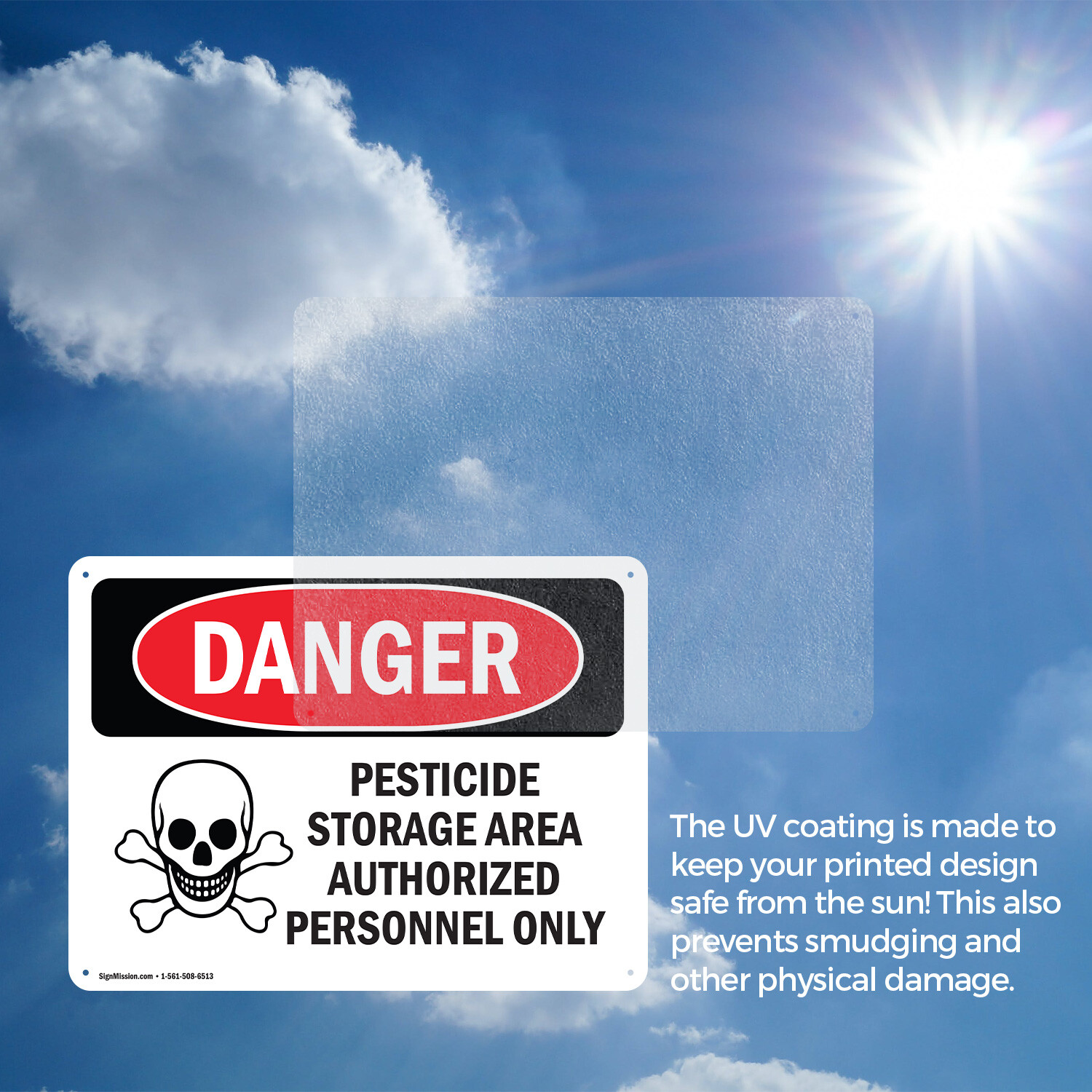 (2 Pack) Pesticide Storage Area Authorized Only OSHA Danger Sign Decal Metal