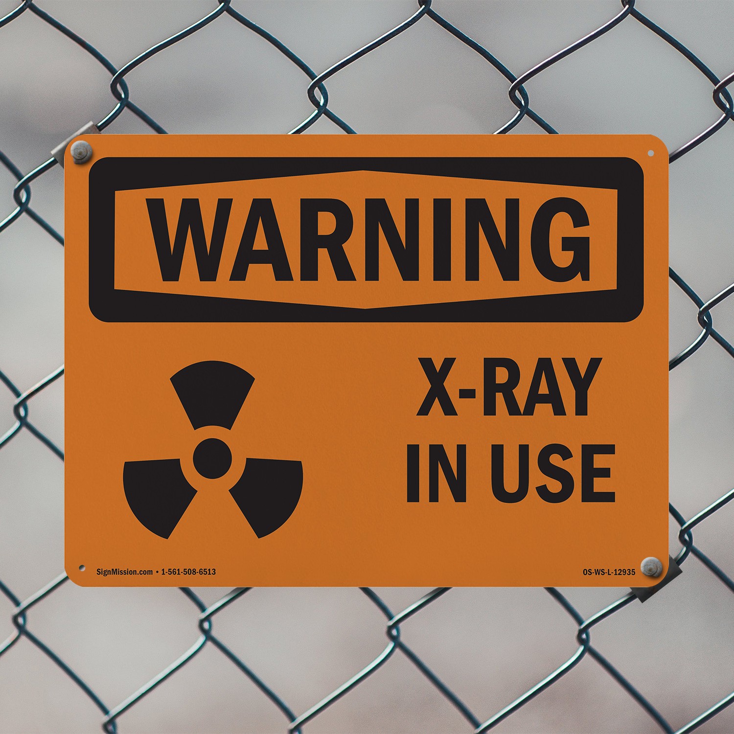 X-Ray In Use OSHA WARNING Sign Metal, Plastic, Or Decal – 5 or 10 Pack