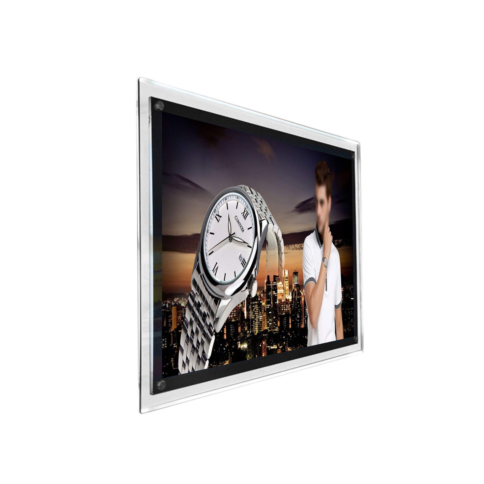 A1 wall mounted led light box Store Sign Holders crystal poster frame adverti…
