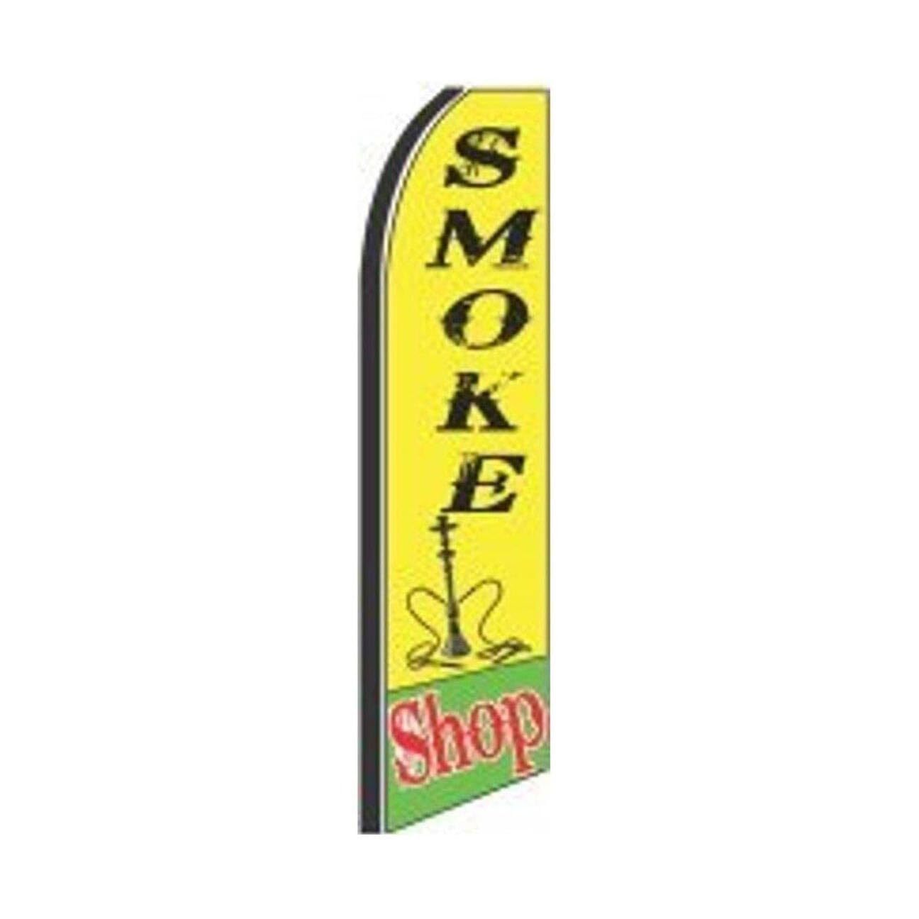 Smoke Shop Swooper Flutter Feather Flag | 3ft W x 11.5ft Tall