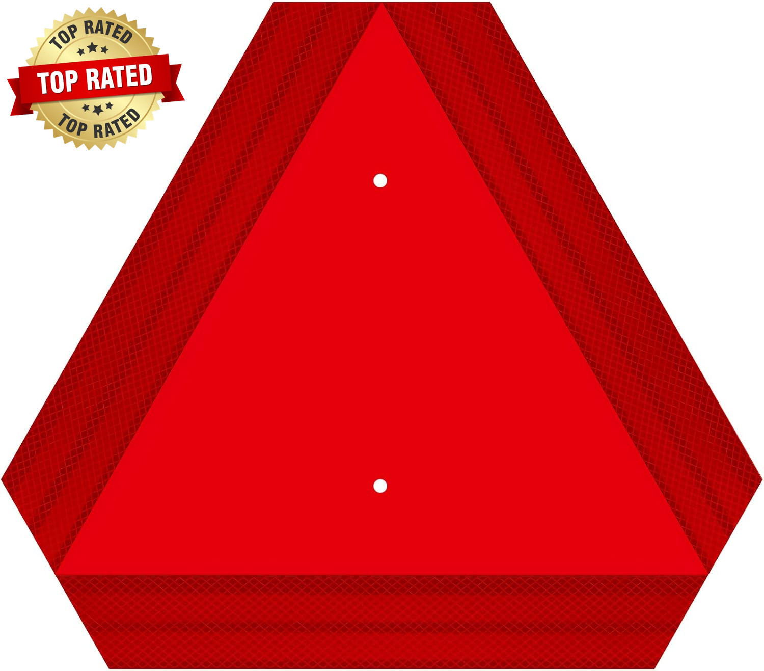 Slow Moving Vehicle Triangle Sign Rust Free Aluminum 14″X16″ 40-Mil Thick Reflec