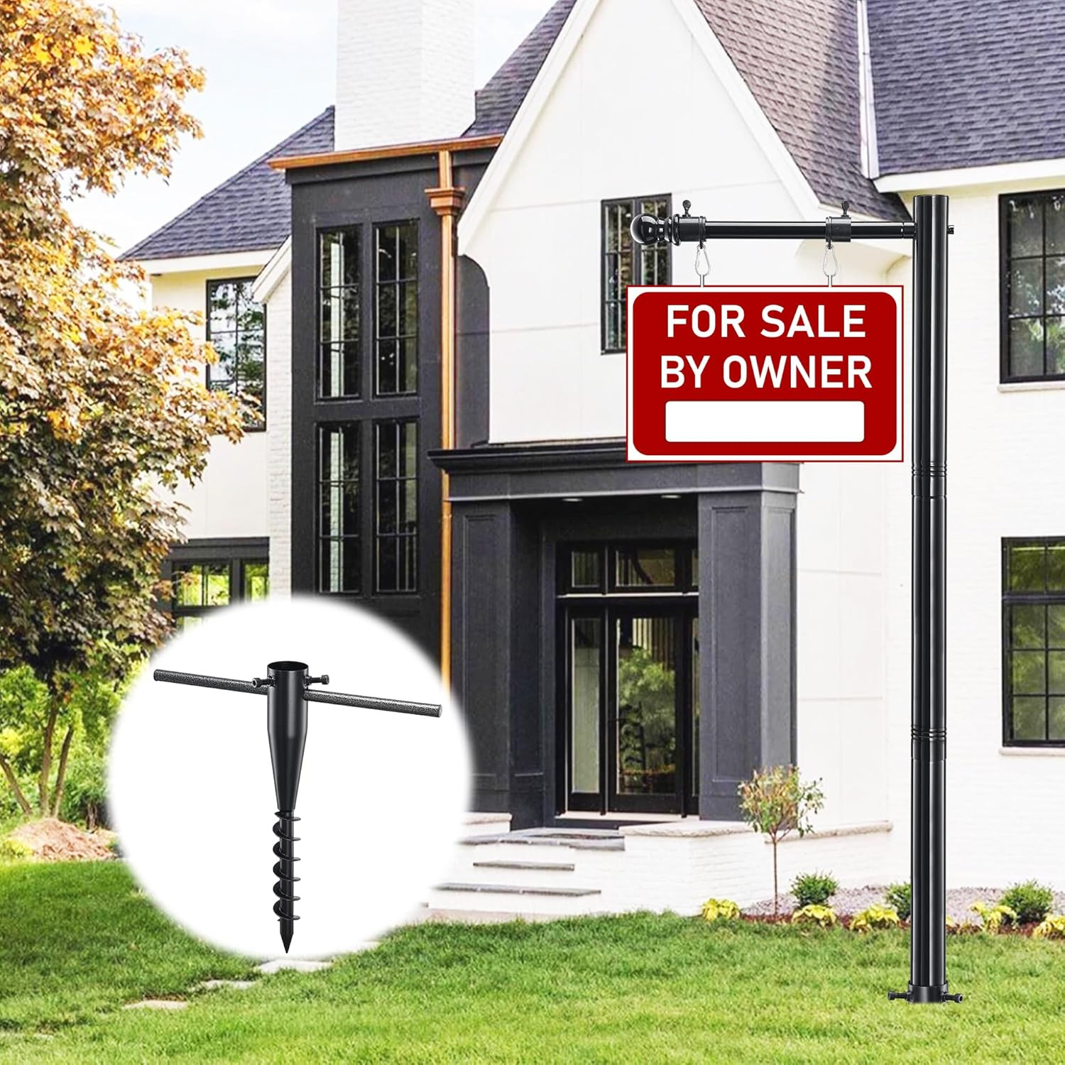 Real Estate Sign Post, Open House Signs for Real Estate, 100 inch Realtor Yard S