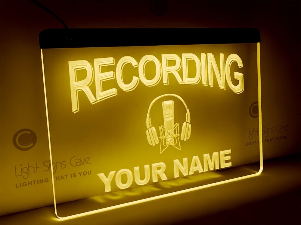 Personalized Recording light – LED sign | RGB multi-color sign
