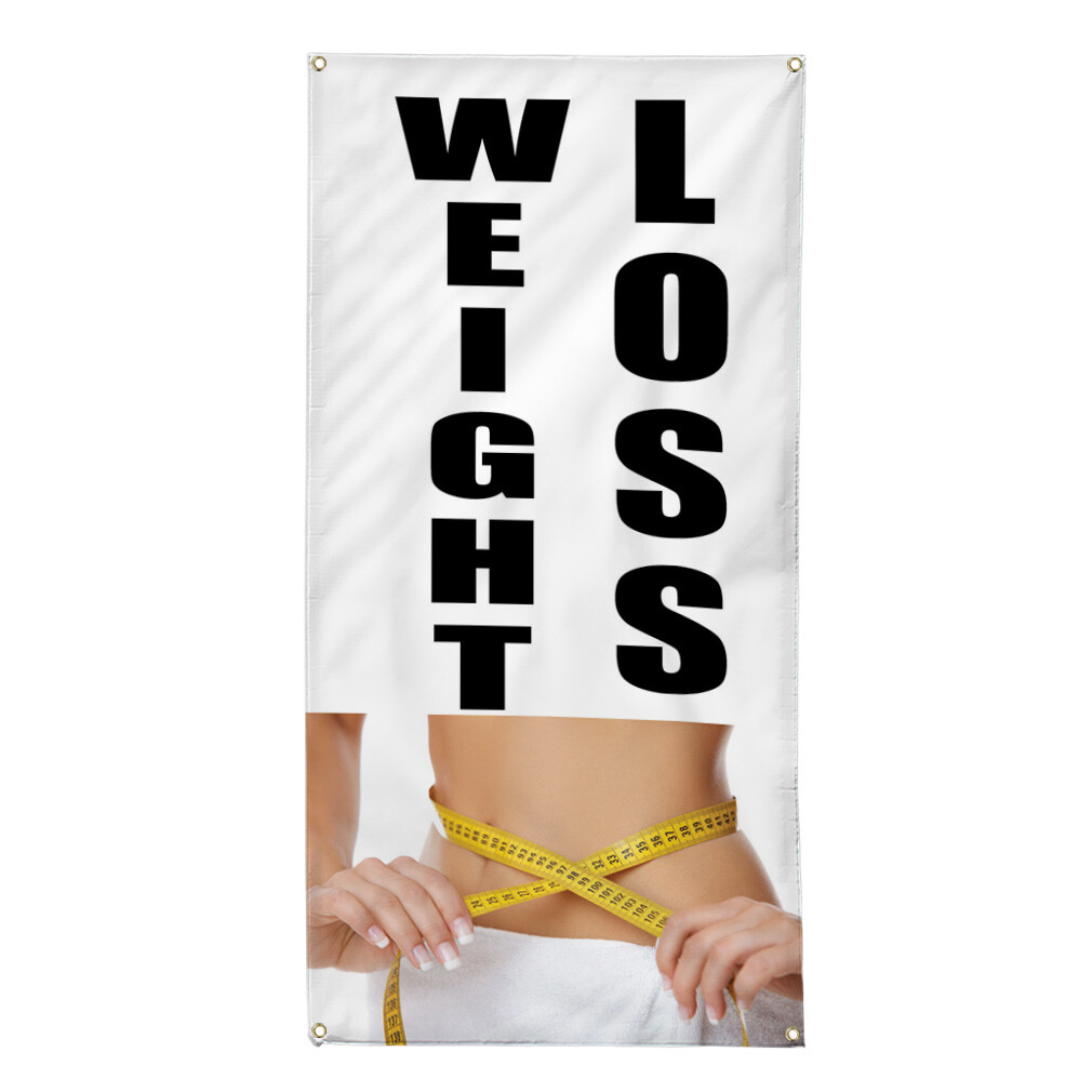 Vertical Vinyl Banner Multiple Sizes Weight Loss D Business Outdoor