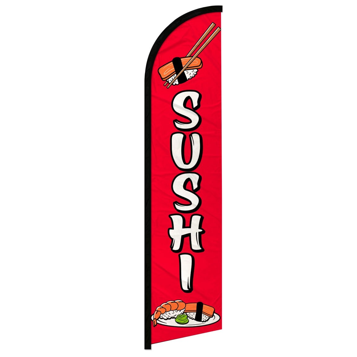 Sushi Windless Advertising Swooper Flag Food Concessions Flag