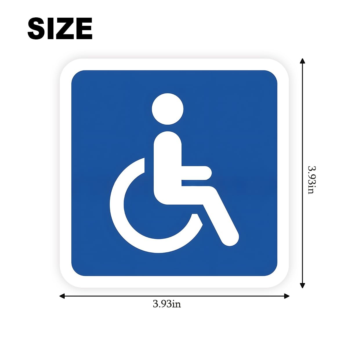 FALVFUN Car Handicap Parking Sign, 2PCS Reflective Magnetic Square, Blue