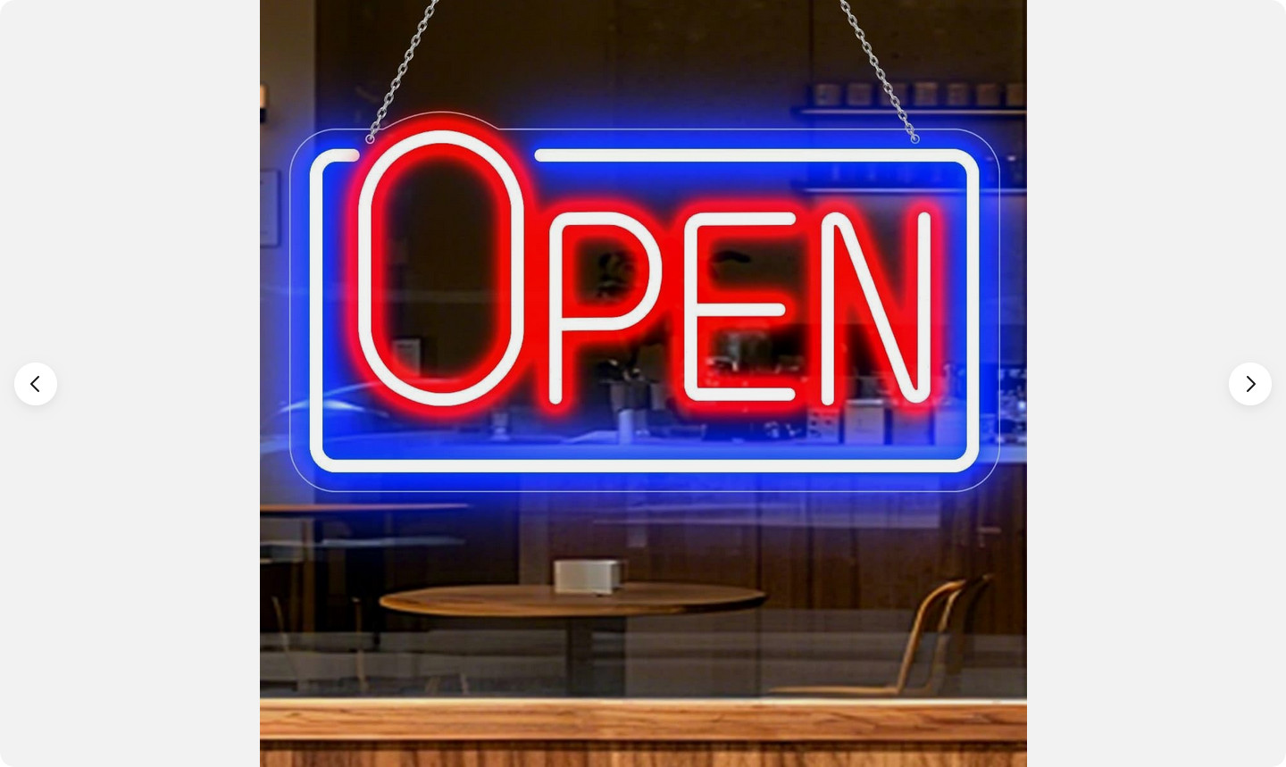 22″ X 11.8″ LED Neon Open Sign for Business Window, Light up Open Sign for Store