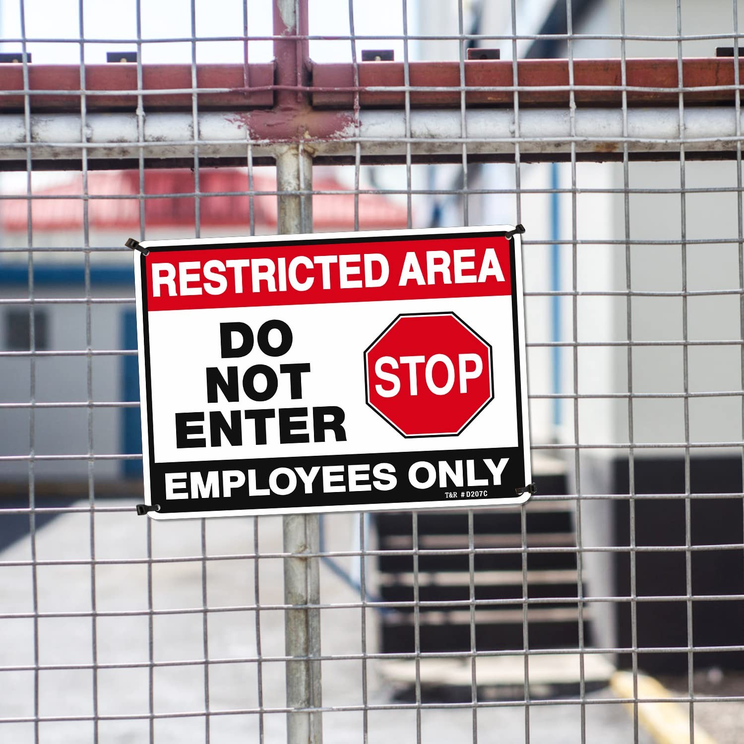 Restricted Area Do Not Enter, Employees Only Sign – 2 Pack – 10 x 7 Inches Ru…