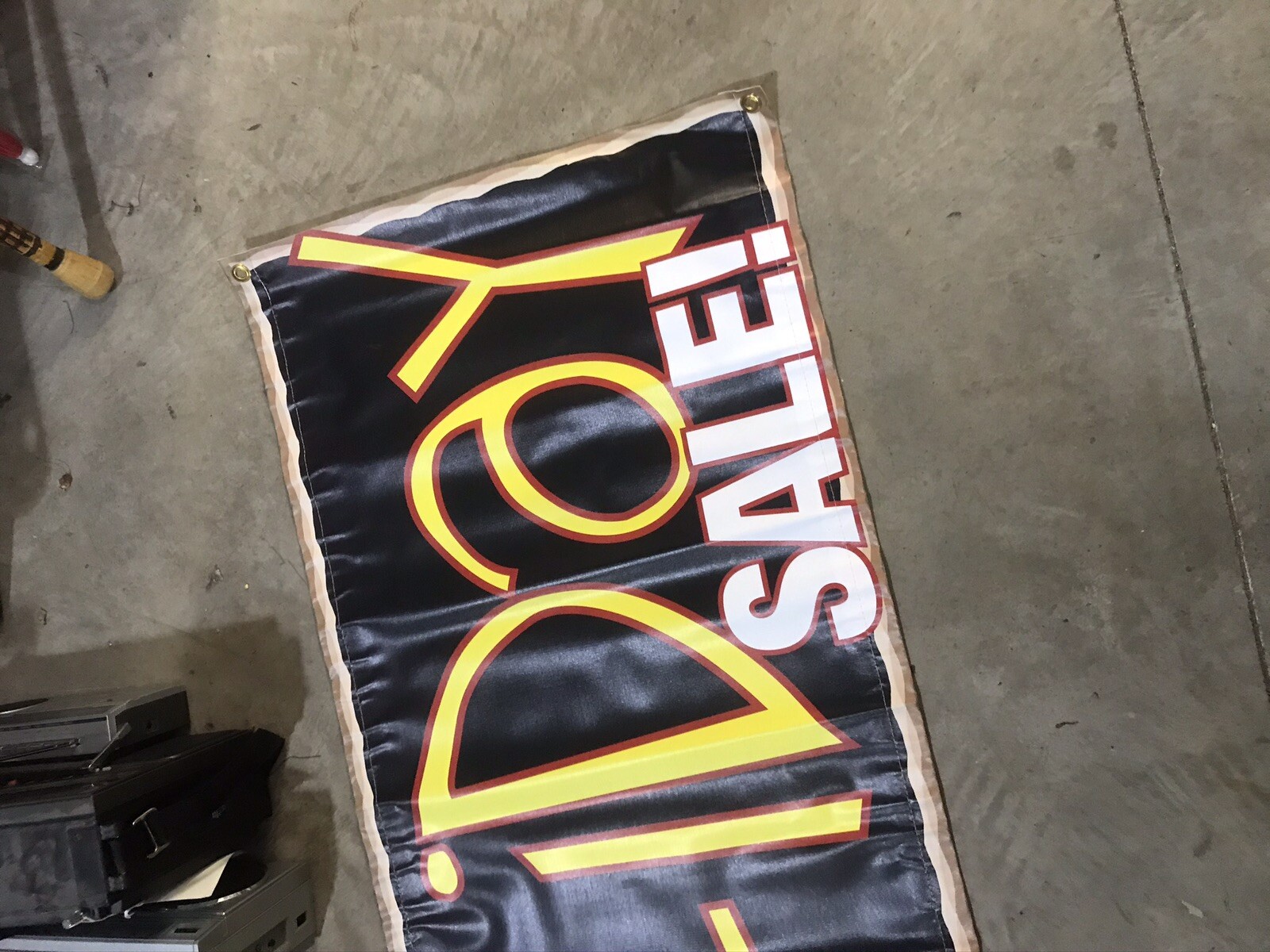 HOLIDAY SALE BANNER SIGN RETAIL STORE Black Yellow White 58X 24 Inches