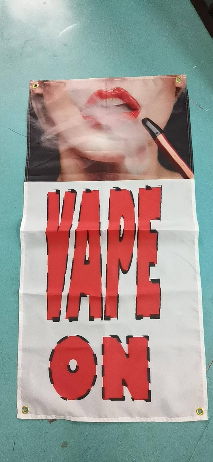 2 banners VAPE on VAPE SMOKE SHOP Banner Polyester with grommets VAPE 2x4ft