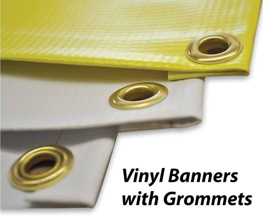 Business Banner 2×4 Ft, Now Hiring Banner, Vinyl with Grommets Red Black