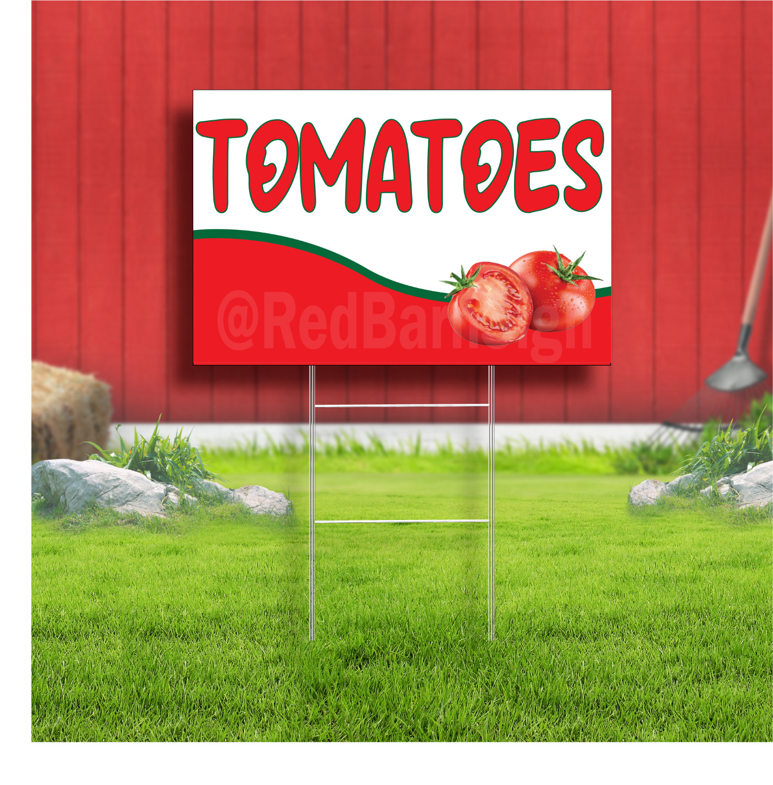 Tomatoes Coroplast Sign Plastic Indoor Outdoor Yard Sign
