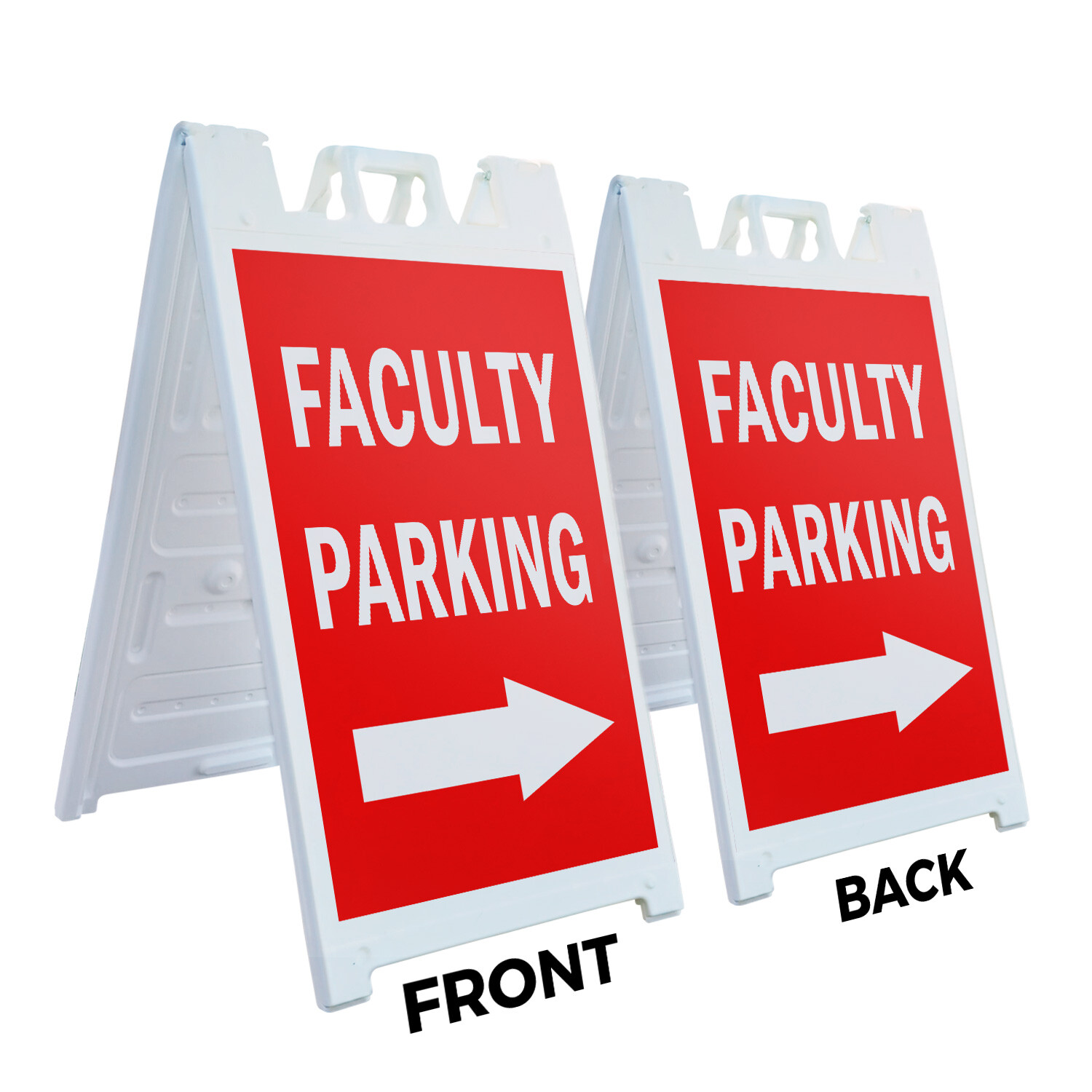 A-frame Sidewalk Faculity Parking With Arrow 24″ x 36″ Double Sided A-Frame Side