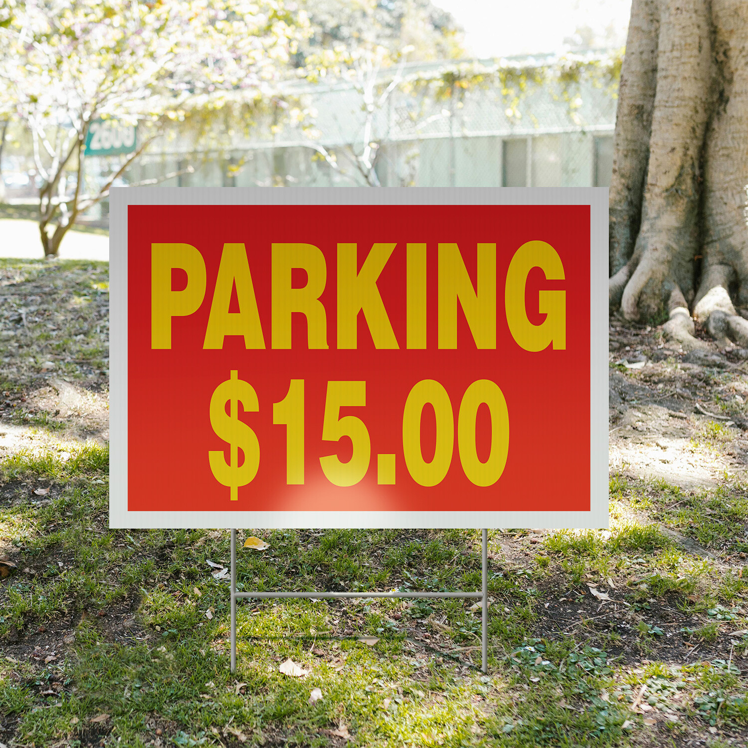 Parking $15 Dollars Yard Sign Clear Directions, Event Parking, Affordable Rates