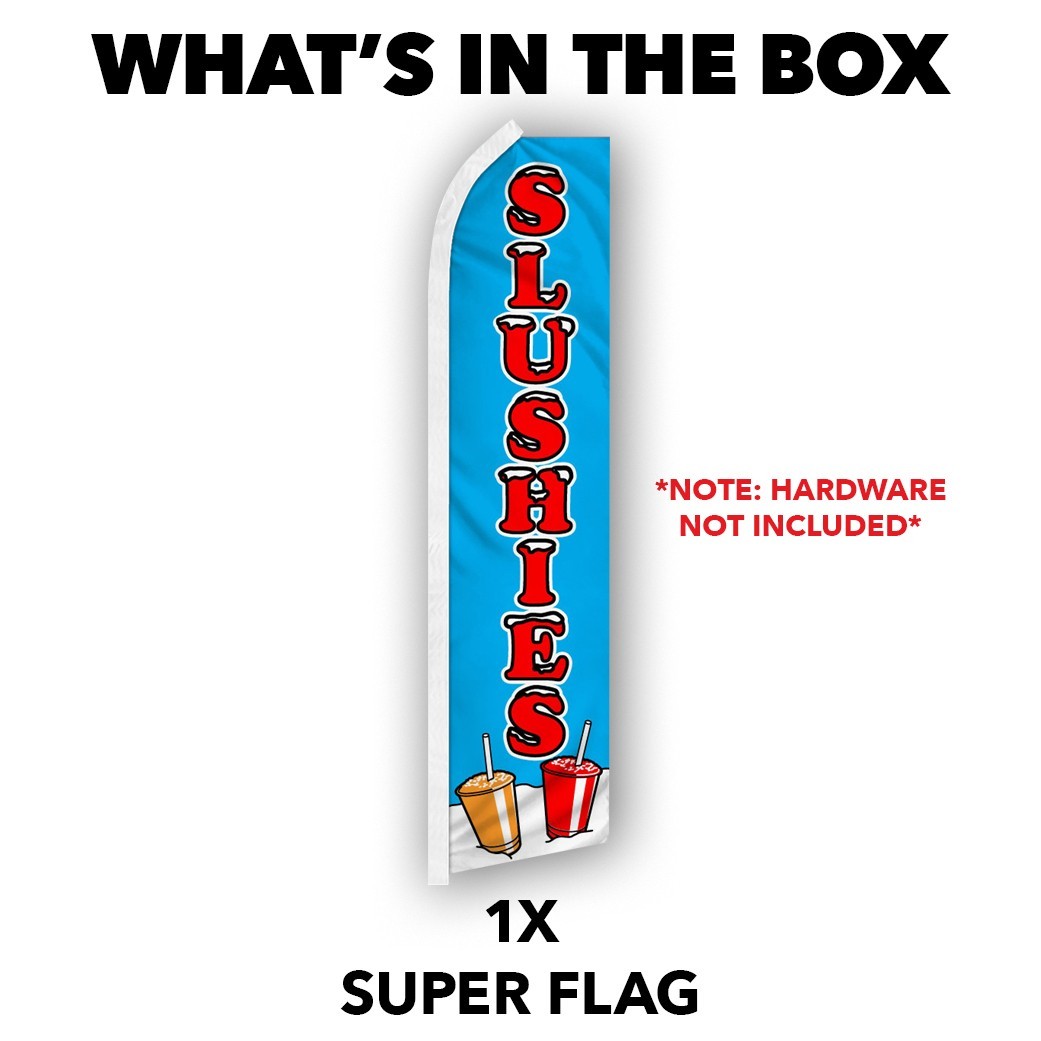 Slushies Advertising Swooper Feather Flutter Flag Concessions Drinks