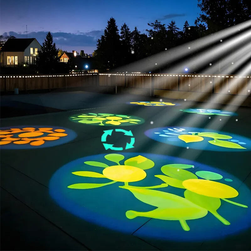 160W Custom 4-Image Outdoor Logo Projection Lamp Waterproof LED Gobo Projector