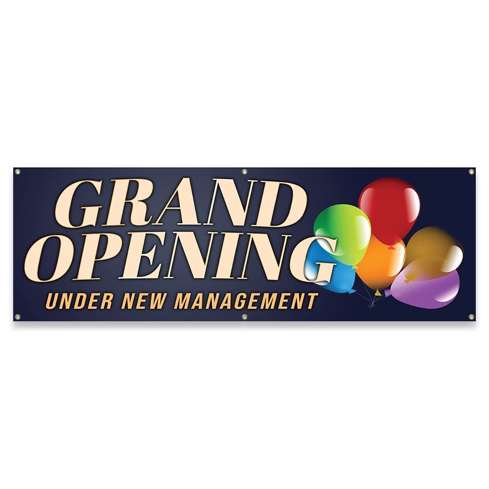 Mighty Skins Grand Opening Under 24 X 72 Duty 13Oz. Outdoor Vinyl Single Sided