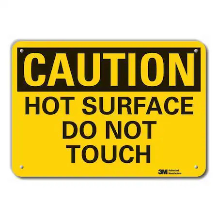 Lyle Lcu3-0290-Ra_10X7 Caution Sign, 7 In H, 10 In W, Aluminum, Vertical