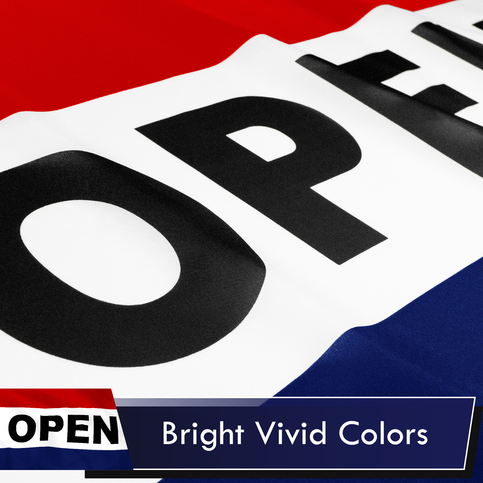 OPEN Flag Red White Blue Store Banner Advertising Pennant Business Sign 3×5