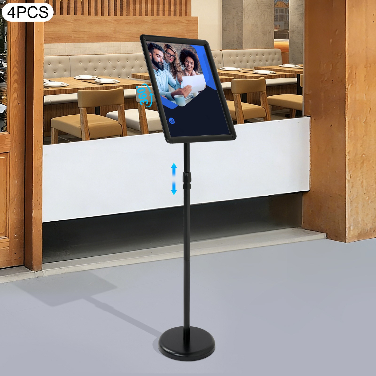 Advertising Display Stand Poster Stand Adjustable Floor Standing Sign Holder