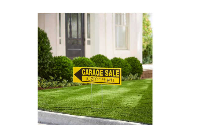 6 In. X 24 In. Corrugated Plastic Garage Sale Sign