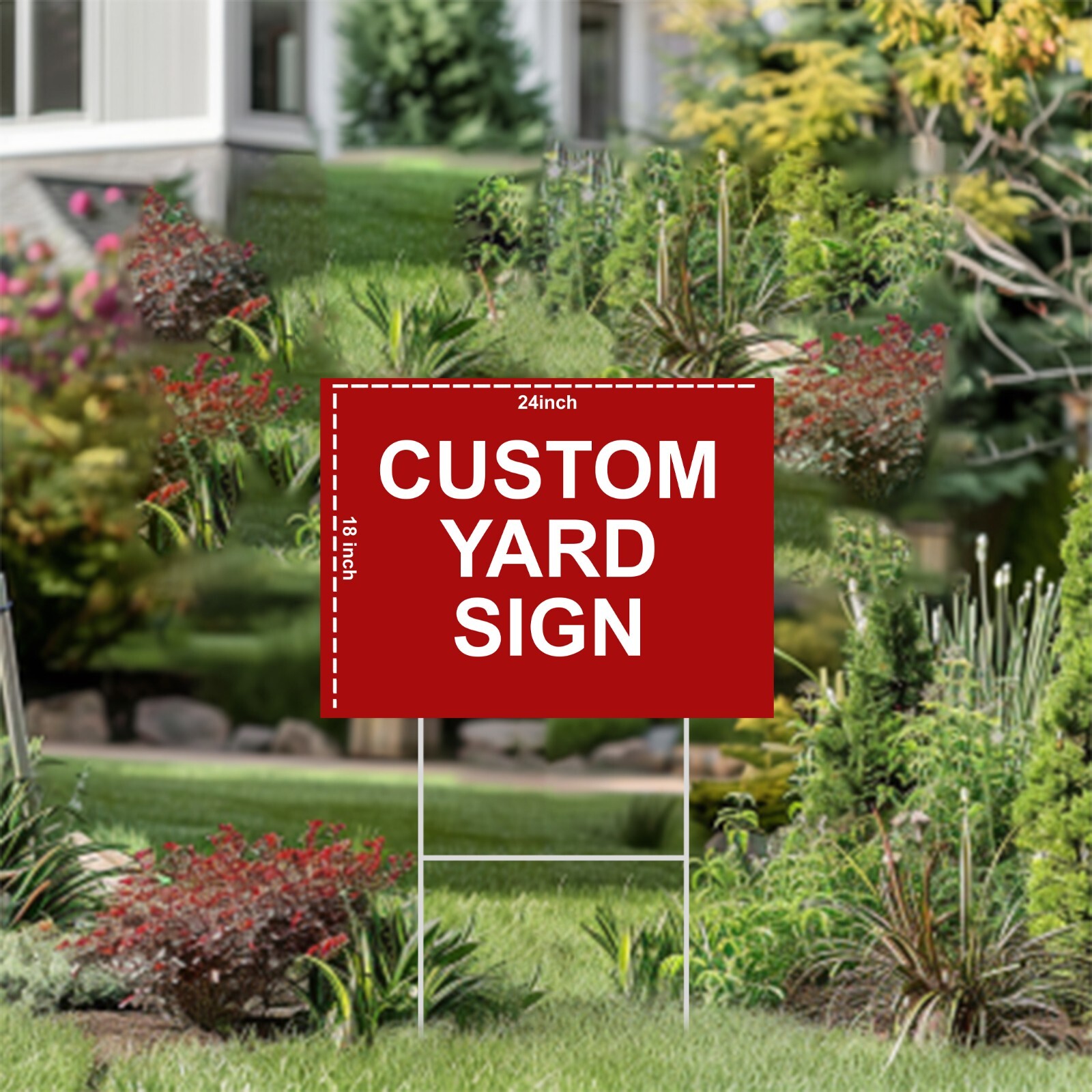 Custom 18×24 Yard Signs – Personalized Blank Corrugated Lawn Sign Free Shipping