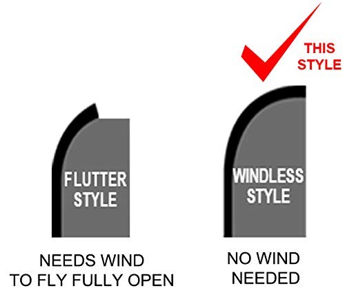 Grand RE-Opening Windless Swooper Flag Feather Banner Sign 2.5×11.5 ft Tall (Fla