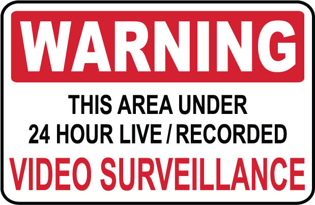 Video Surveillance Sign..WARNING – #PS-406